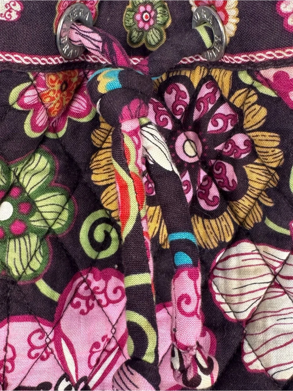Vera Bradley Mod Floral Drawstring Backpack Retired Y2K 2007
